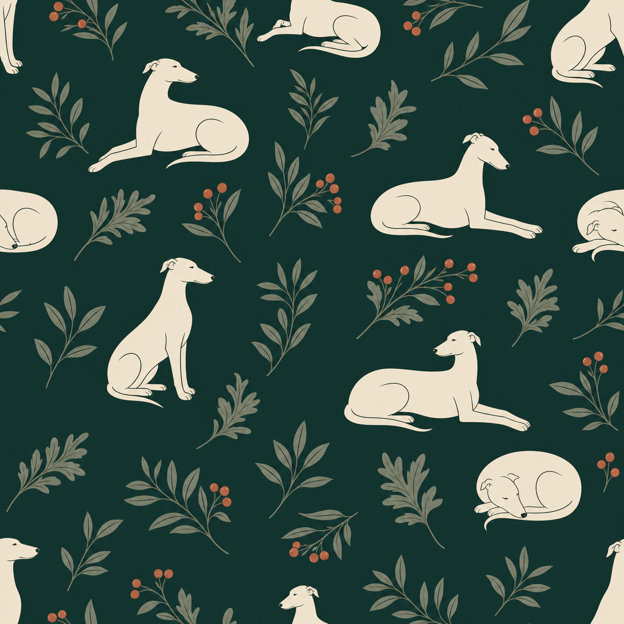 Midnight Hound dog blanket print preview