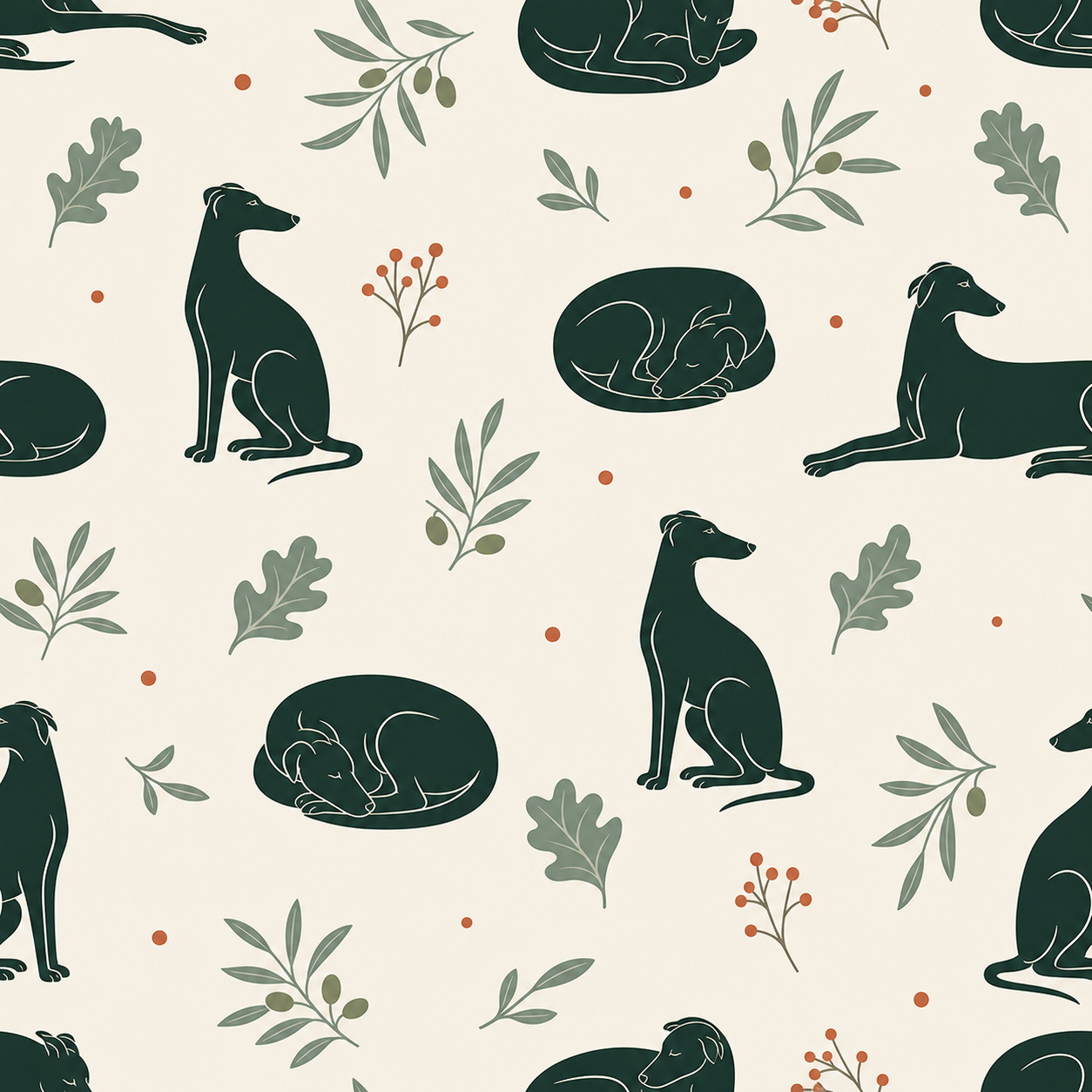Woodland Hound dog blanket print preview